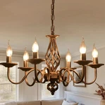 Ganeed French Country Chandeliers, 6 Lights Rustic Vintage Metal Pendant. Fixed Price $59.98.