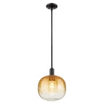 Innovations Brookhaven Sphere 10" Stem Mini Pendant, Bl/am 716-1S-BK-G481-10AM. Fixed Price $212.96.