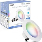 Feit Electric 4" Smart Wifi Led Downlight, Color Changing, 720LM, 2700-6500K. Fixed Price $15.00.