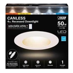 Feit Led Retrofits White In. Canless Recessed Downlight 6.5. Fixed Price $23.95.