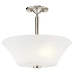 Kichler 43669NI Aubrey Light Semi-flush Ceiling Brushed Nickel. Fixed Price $99.99.
