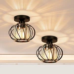 Frideko Home 2-PACK Semi Flush Mount Ceiling Light Small Crystal Chandelier. Fixed Price $53.92.