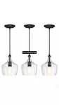 Hukoro 1-LIGHT Black Kitchen Island Pendant With Clear Glass 3-PACK N3PJP122 New. Fixed Price $39.99.