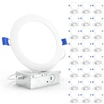 Sunco 24 Pack Recessed Lighting 6 Inch Led, Canless Ceiling Lights Slim With .... Fixed Price $110.36.