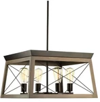 Progress Lighting Briarwood 4-LIGHT Antique Bronze Farmhouse Chandelier. Fixed Price $79.95.