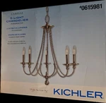 New Kichler Camella 5 Light Brushed Nickel Finish Chandelier Incandescent Or Led. Fixed Price $94.95.