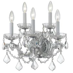 Crystorama 4404-CH-CL-MWP Maria Theresa Wall Sconce Polished Chrome. Fixed Price $327.02.