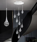 Cenozo 9 Modern Glam Crystal Chandelier For High Lights Round, Silver. Fixed Price $244.77.