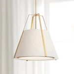 Crystorama Fulton 20" Wide Antique Gold Metal Pendant Light. Fixed Price $650.00.