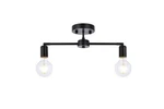 Elegant Lighting LD2348 Zane 22"W Semi-flush Linear Black. Fixed Price $74.00.