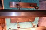 Hudson Valley Woodbury Bronze Art Work/mirror Bulb Wall Sconce 23"WX12"X6". Fixed Price $899.00.