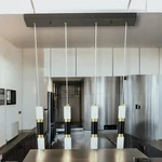 Liangmh 4 Light Modern Pendant Kitchen Island Fixture Dimmable Black. Fixed Price $61.59.