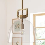 Nathan James Leigh Pendant Lighting, Hanging Ceiling With Oversized Glass. Fixed Price $100.00.