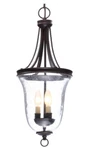 Progress Lighting Fiorentino Collect. 3-LIGHT Forged Bronze Foyer Pendant Glass. Fixed Price $100.00.