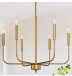 Modern Dark Gold Bedroom Chandelier Amelia 6-LIGHT Farmhouse Antique Candle. Fixed Price $49.99.