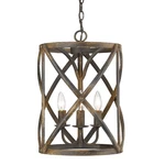 Golden Lighting Alcott Pendant, Antique Black Iron 0890-3PABI. Fixed Price $279.99.