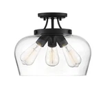 Savoy House 6-4035-3 Black Octave 3-LIGHT 13"W Semi-flush Ceiling Fixture. Fixed Price $236.30.