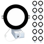 Recessed Ultra-thin Canless 6-INCH Black Trim Led Ceiling Lighting Kits.... Fixed Price $143.49.