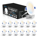 Volisun 12 Pack 6 Inch Recessed Lighting, 5CCT Led With Juncti.... Fixed Price $90.15.