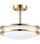 Cotulin Gold Semi Flush Mount Ceiling Light, Fixture For Living. Fixed Price $77.40.