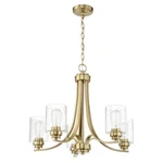 Craftmade Bolden Light Chandelier, Satin Brass/seeded 50525-SB. Fixed Price $270.72.