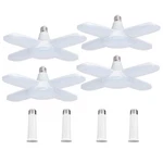 4 Led Garage Lights, 6000LM 60W Deformable Shop With Pack, White. Fixed Price $46.84.
