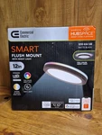 Commercial Electric 12" Hubspace Smart Cct Rgb Selectable Led Flush Mount Black. Fixed Price $29.99.