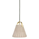 Dainolite SND-141P Shenandoah 13"W Pendant Natural / Aged Brass. Fixed Price $248.00.