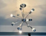Af Lighting Supernova Mini Chandelier Silver Crown Glove 5693-6H 14X17". Fixed Price $59.99.