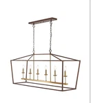 Jonathan JYL7439D Pagoda 49" 6 Light Linear Classic Traditional Metal Led.... Fixed Price $175.00.