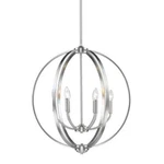 Golden Lighting 26 In. Colson Pw 6-LIGHT Pewter Globe Cage Chandelier. Fixed Price $219.99.