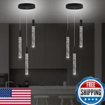 Upfelw Modern Crystal Chandelier 3-LIGHTS Spiral Led Raindrop Kitchen Island. Fixed Price $162.77.