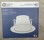 Commercial Electric 4 In. Chrome Recessed Reflector Trim. Fixed Price $15.00.