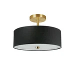 Dainolite Everly Light Semi-flush Mount, Black/aged Brass 571-143SF-AGB-BK. Fixed Price $166.00.