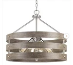Progress Lighting Gulliver 22 In. 4-LIGHT Brushed Nickel Farmhouse Drum Pendant. Fixed Price $108.00.