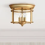 Hinkley Gentry 11 1/2" Wide Heirloom Brass Ceiling Light. Fixed Price $449.00.
