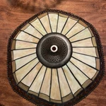 Quoizel Tiffany Stained Slag Glass Ceiling Mount Light Fixture.. Fixed Price $170.00.