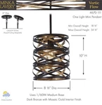 Minka Lavery 4670-111 Mini Pendant Ceiling Lighting Bronze Gold Open Box. Fixed Price $135.96.