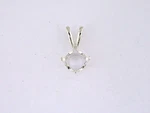 Round 4 Prong Standard Pendant Setting Sterling Silver. Fixed Price $7.94.