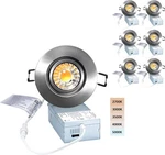 (6-PACK) Popanu Canless Recessed Gimbal Downlight Rotatable-spotlight 5 Cct 3". Fixed Price $70.01.