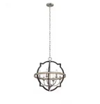 Kichler Elula 6 -light Antique Steel Farmhouse Chandelier 19" Diameter-open Box. Fixed Price $99.00.