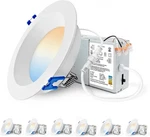 Adetu 4 Led Downlight 12W Dimmable 5CCT Anti-glare Ceiling 6 Pack. Fixed Price $65.00.