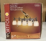 Portfolio 5 Light Vanity Bar- Antique Nickel Model : 248684. Fixed Price $67.99.