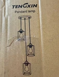 Tengxin 3-LIGHT Modern Brushed Nickel Pendant Lamp With Dual Glass Shades. Fixed Price $100.00.