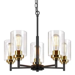 Sucolite 19.8'' 5-LIGHT Chandelier For Dining Room Kitchen Island, Modern Far.... Fixed Price $101.19.