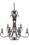 Feiss ( F3071/9WI ) Dewitt Light 2 Tier Chandelier Weathered Iron Finish. Fixed Price $199.99.
