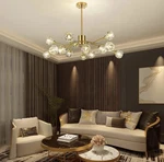 Large 39 Crystal &gold 15- Sputnik Contemporary Lighting / Chandelier. Fixed Price $199.77.