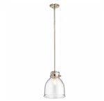 Kichler 44140PN Briar Light 12" Clear Dimmable Pendant In Polished Nickel. Fixed Price $249.00.