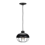 Globe Oil-rubbed Bronze Vintage Hanging 10" Half-moon Caged Pendant 64833 New. Fixed Price $45.42.