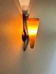 Tech Nebbia Wall Sconce Oil Rubbed Bronze With Amber Glass. Fixed Price $300.00.